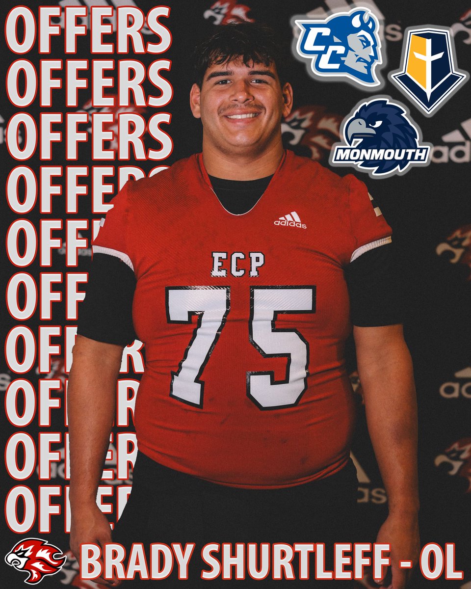 6’4 285 pound OL <a href="/BradyShurt39654/">Brady Shurtleff</a> from Wareham, Massachusetts added an offer from <a href="/NCAADII/">NCAA Division II</a> program <a href="/mountmarty/">Mount Marty University</a> and his second <a href="/NCAA_FCS/">NCAA FCS Football</a> Division 1 offer from <a href="/MUHawksFB/">Monmouth Football</a> <a href="/monmouthu/">Monmouth University</a> Keep up the good work Brady! 

<a href="/Abaskerville_7/">Coach Baskerville</a> <a href="/toddavasey/">Coach Vasey</a> <a href="/CoachRick2554/">Rickey Benson Jr</a> <a href="/AWoloshin/">Coach Woloshin</a>