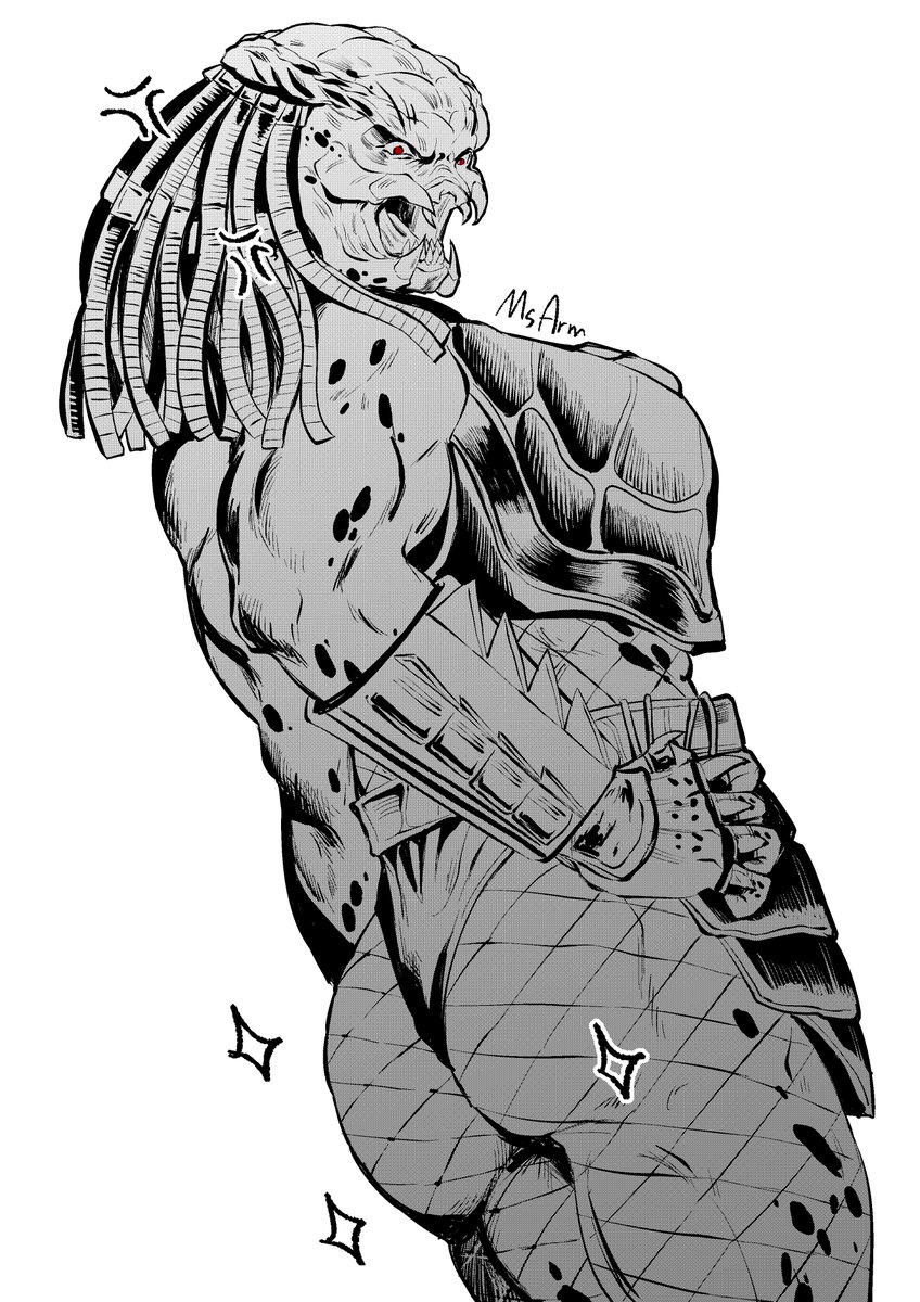 AemaArtty's tweet photo. What are you looking at?
#predator #yautja https://t.co/1A6JtB6SgO