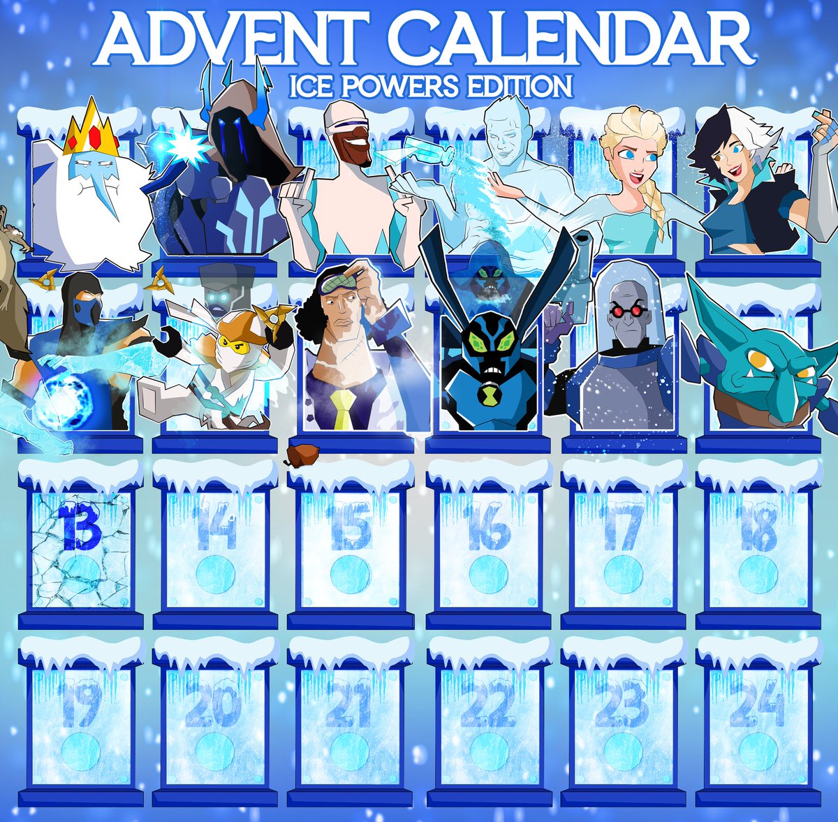 Day 12 for the ice powers advent calendar. Chill Bill aims to freeze