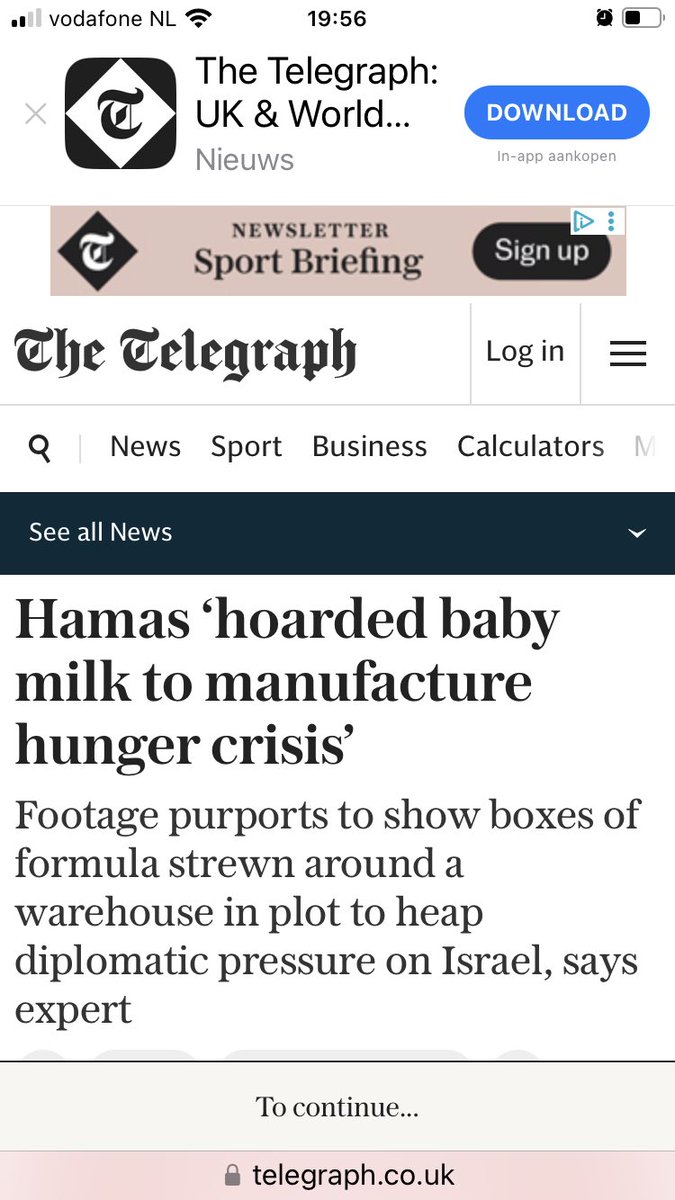 Dit ook niet. Artikel van deze week: