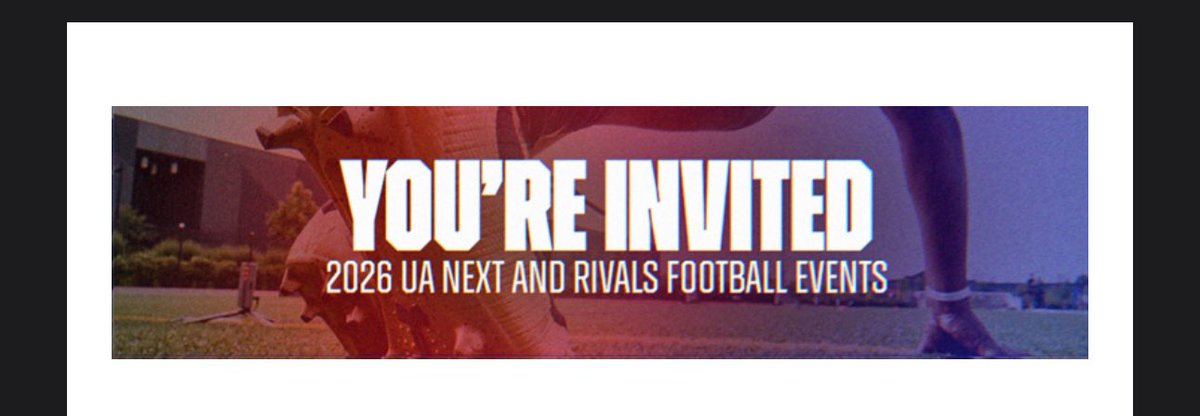 Honored to receive the UA invite.  Grateful for the opportunity to compete and keep proving my work.
Thank you to <a href="/TheUCReport/">Billy Tucker</a> for believing in my potential.
 <a href="/kolby_crawford/">Kolby Crawford</a> <a href="/Hayesfawcett3/">Hayes Fawcett</a> <a href="/Rivals/">Rivals</a> <a href="/ParkerThune/">Parker Thune</a> <a href="/LHRubama/">Larry Rubama</a> <a href="/jckattato/">James Kattato</a> <a href="/Andy_Villamarzo/">Andy Villamarzo</a> <a href="/SWiltfong_/">Steve Wiltfong</a> <a href="/TomLoy247/">Tom Loy</a>