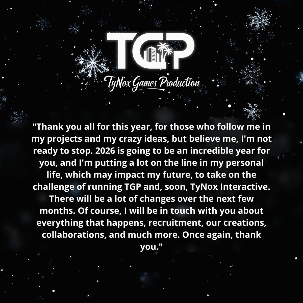 TI_TGP's tweet photo. Hey everyone,

The holidays are approaching, and founder @evan_tgp  has a message for you : https://t.co/32mzUL6IvT