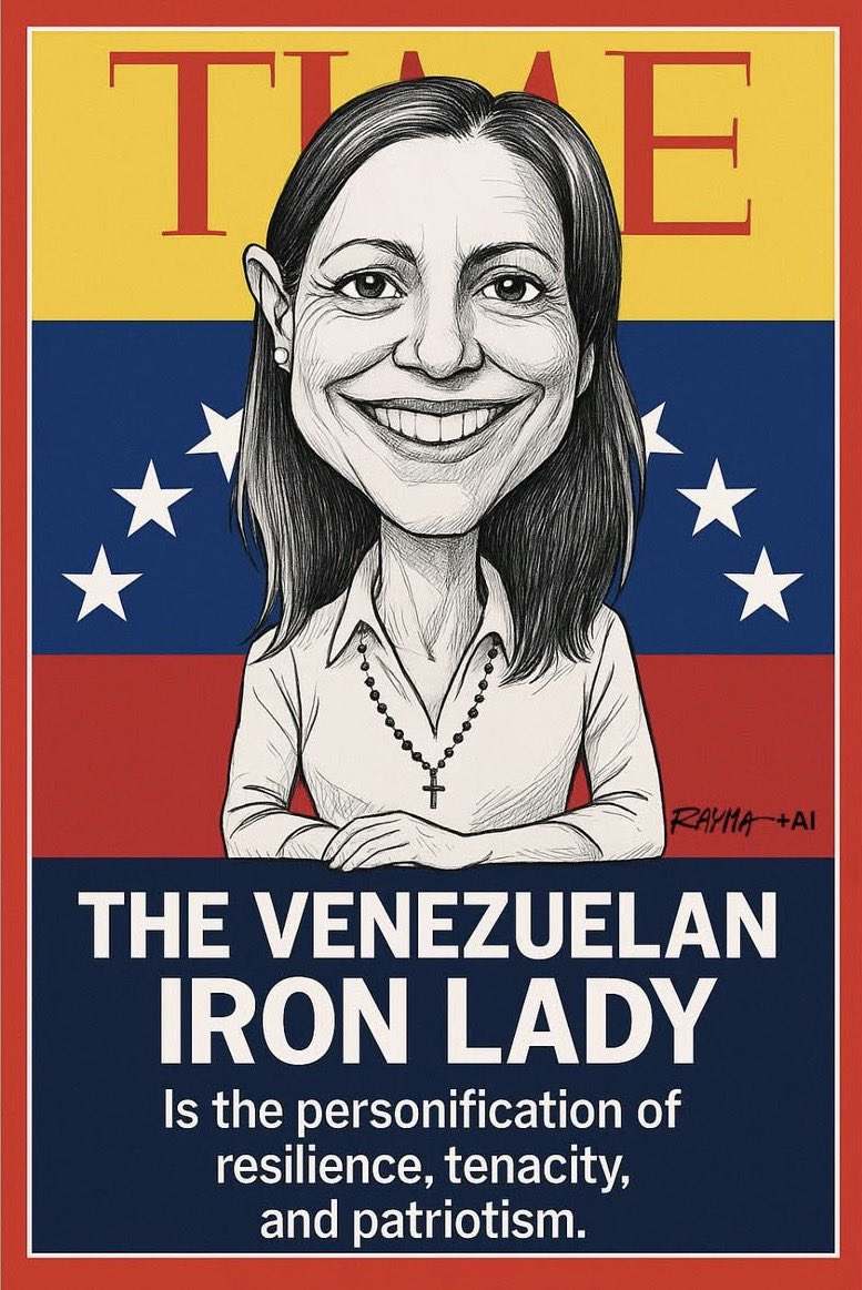 gustav0cardenas's tweet photo. La dama de hierro de Venezuela: es la personificación de la resiliencia, tenacidad y patriotismo.

Nunca mejor definida nuestra @MariaCorinaYA https://t.co/kgNoYdUgHy