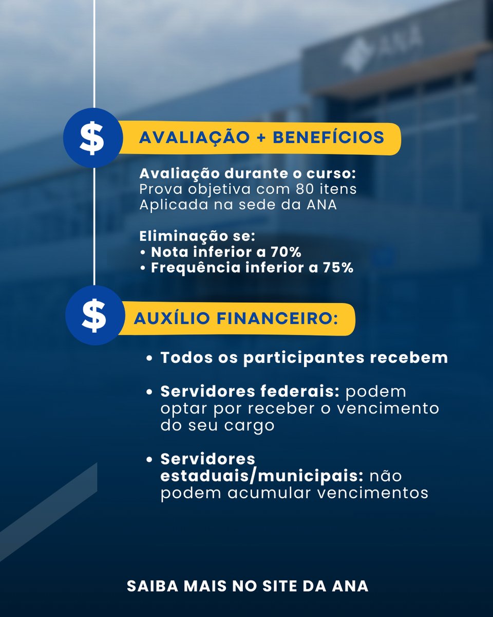 ANAgovbr's tweet image. 🚨 CHAMADA DE ATENÇÃO🚨

O CEBRASPE divulgou a segunda chamada da 2ª turma do curso de formação da Agência Nacional de Águas e Saneamento Básico (ANA)💧📚

➡️ Deslize o carrossel e confira todas as informações importantes sobre prazos, curso, avaliação e regras!

#ANA #Concurso