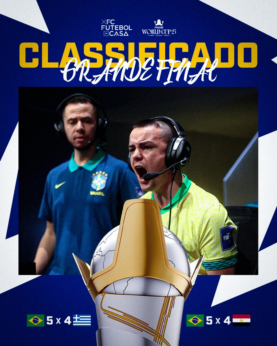 ELE NÃO CANSA DE VENCER! 🔥🔥

🇧🇷 O Brasil comandando por <a href="/JuninhoEfootbal/">JUNINHO EFOOTBALL</a> , supera a Grécia e o Egito e está na GRANDE FINAL da Copa do Mundo FIFAE Mobile!

Técnico: <a href="/thiagoavare10/">Thiago Avaré</a> 

#eFootball #FIFAE
