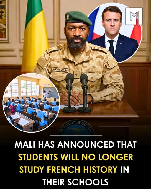 Mali has announced a major change to its school curriculum: students will no longer study French history. Instead, lessons will focus on the history of Mali and the African continent.

Government officials state this move is designed to strengthen national identity and reduce the