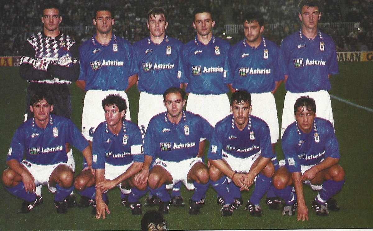 🔵 Real Oviedo 95/96.

👥 Mora, Pedro Alberto, Stojkovski, Scepanovic, Andrés y Rivas (arriba). Armando, Berto, Manel, Oli y Carlos (abajo).

📋 Entrenador: Iván Brzic.