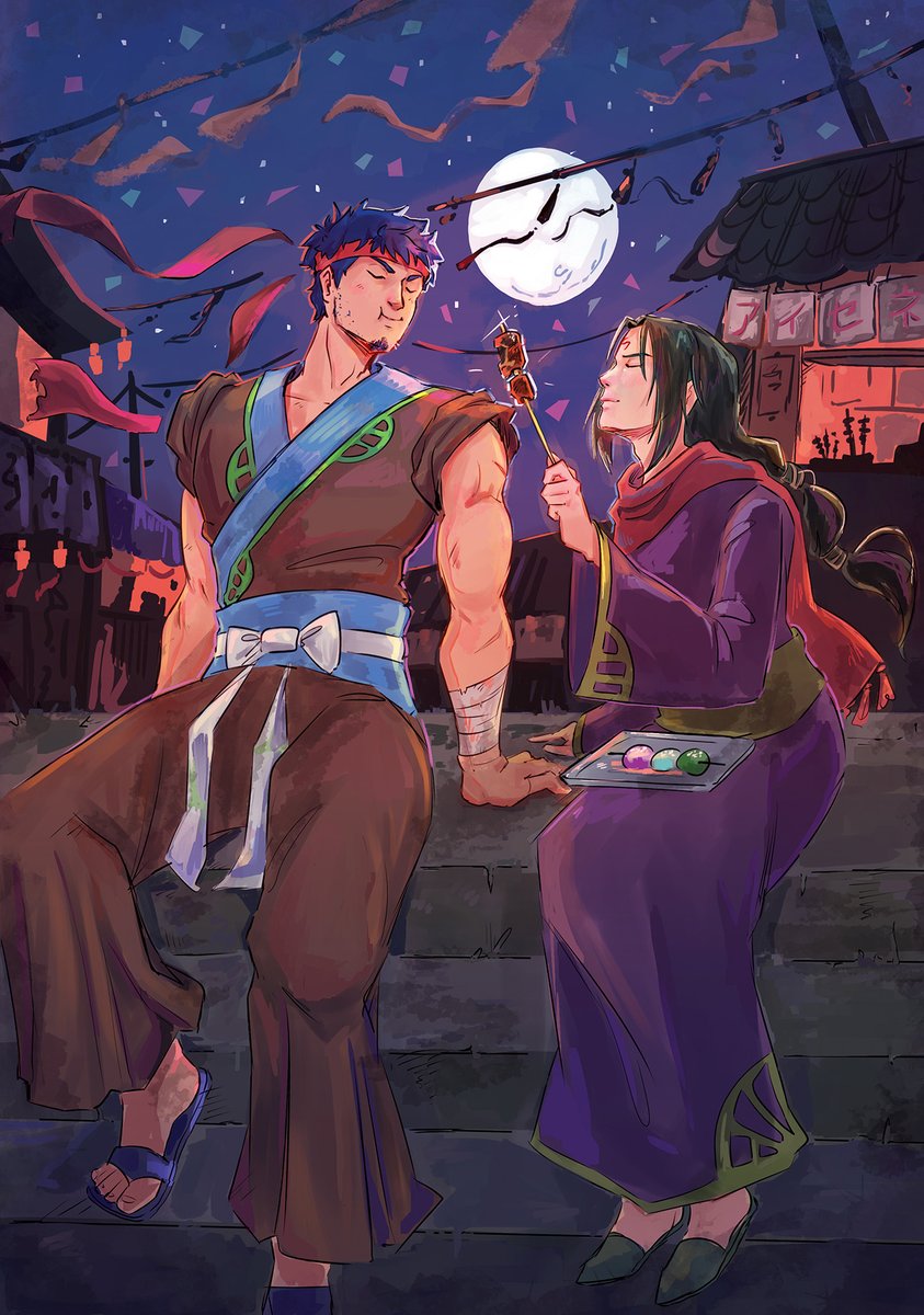 Nico_squitter's tweet photo. My piece for the @IkeSorenZine ✨

The boys enjoying a nice summer festival in Hoshido https://t.co/Qi46a4bKM4