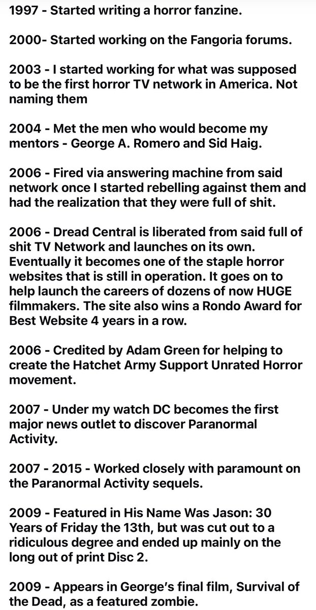 UncleCreepy's tweet photo. For my own mental stability I created a career timeline. #inmeitrust https://t.co/o9KgA89NxW