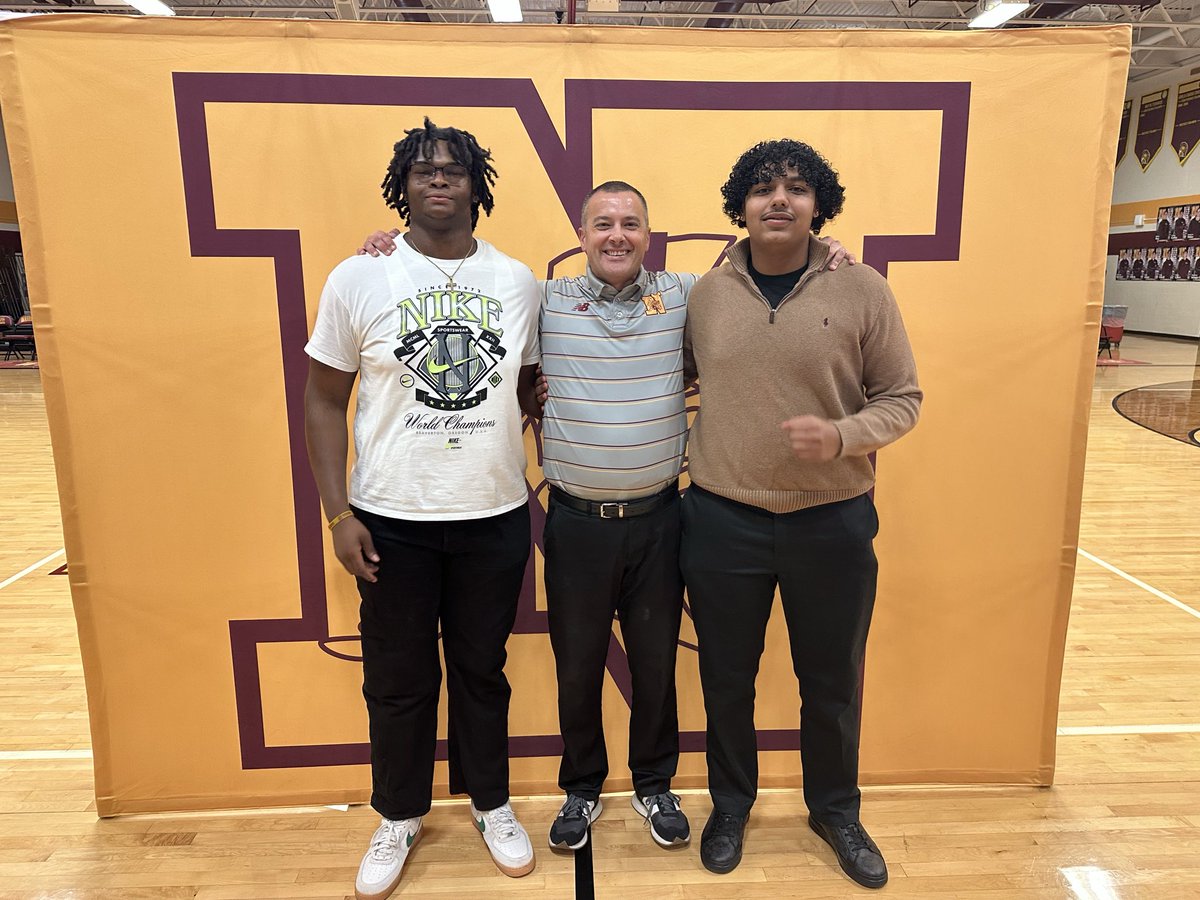 Congrats to our <a href="/WNWarriorsFB/">Westerville North Football</a> signees:

🏈 Brandon Bell, Central State
🏈 D’Nilyeon Taylor, Eastern Michigan

Proud of you both!

#ALLN 🏈
