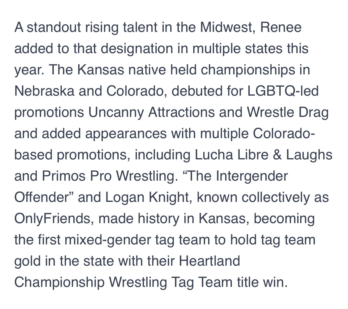 HCWLive23's tweet photo. We’re incredibly proud of our intergender offender @renee_stormi on her #QWI200 debut https://t.co/IeA165qd9W