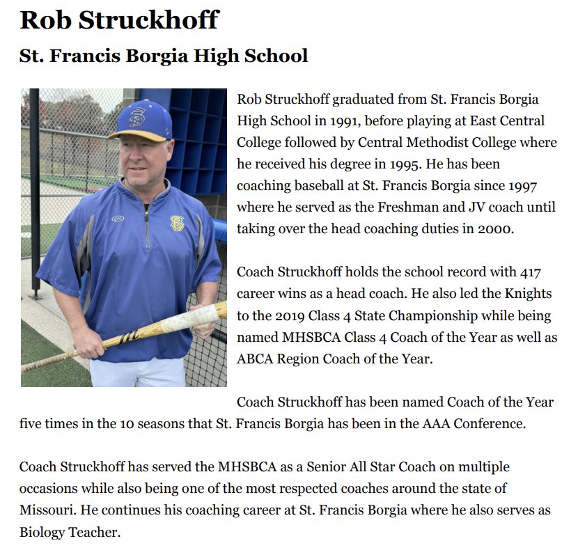 Mo HS Baseball Coaches Association tweet media