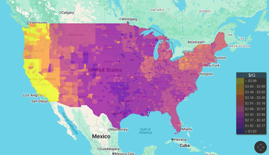 Jared, you're looking at Gavin Newsom's California.

In America, We pay $2.50 for Gas.