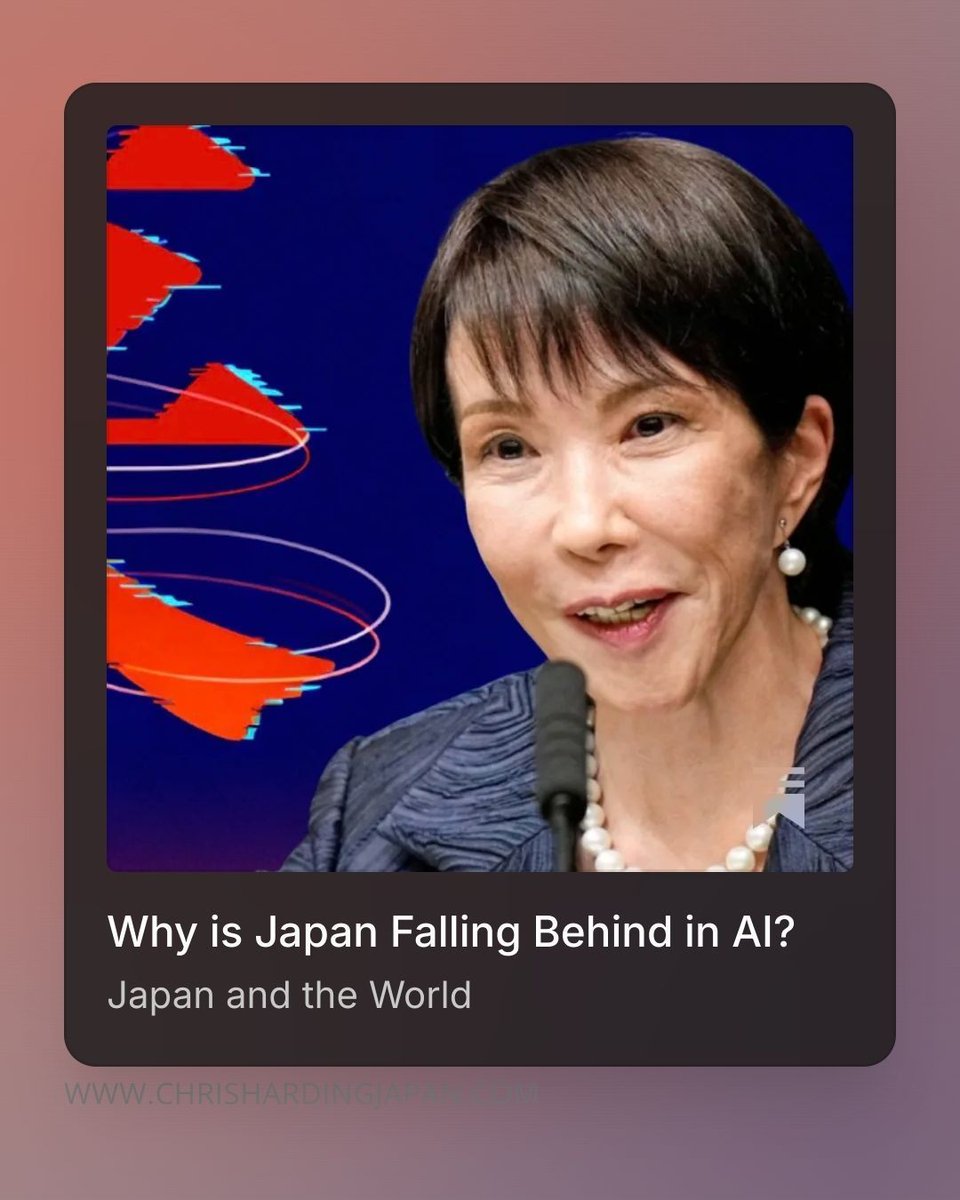 How do you train an AI on a language where this sentence is perfectly normal:

Because already finished, gave book.
(Mō owatta kara, hon o ageta) 

Humans resolve the meaning instantly using context.

AI doesn’t — and that turns out to matter a lot for Japan’s AI ambitions.