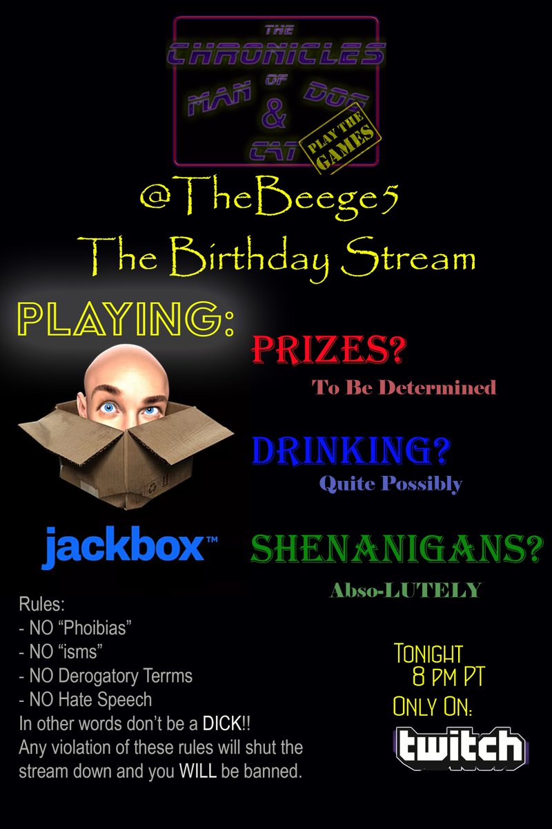 LucasFX5's tweet photo. The annual Leveling up stream. Not the official comeback, but a stream none the less. #twitch #twitchstreamer #microstreamer #birthdaystream #jackbox https://t.co/XdFx2gDk2k