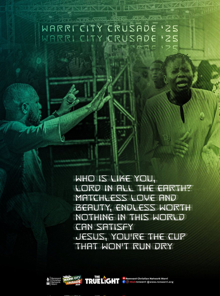 RcnWarri's tweet photo. Encounters captured.
Expectations rising.
We continue Tomorrow 4pm!
#WarriCityCrusade2025
#TheTrueLight
#RCNWarri
#EvangKesienaEsiri https://t.co/0q0STUnS1H