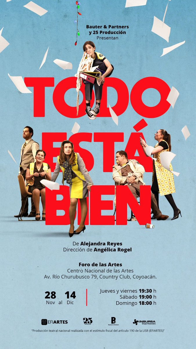 Tenemos pases dobles para que asistan esté Domingo al cierre de Temporada de "Todo Está Bien" en el Foro De Las Artes del <a href="/cenartmx/">Centro Nacional de las Artes</a>

Únicamente:

🌟Nombre completo 
🌟Like y RT 

Y listo ya estás participando 🎭🎁