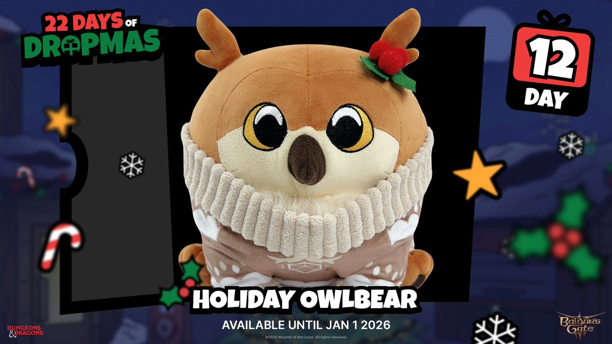 youtooz's tweet photo. got more room on the campsite for 1 more member? 🎁

dropmas day 12 is now live with the holiday owlbear 🦉🐻 https://t.co/mgEl1rjIjO