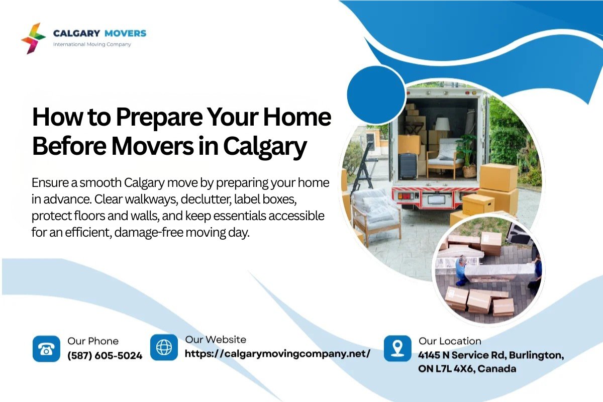 calgarymoversca's tweet image. Calgary move? Prep your home: clear paths, declutter, label boxes, protect floors/walls, &amp;amp; keep essentials handy. #CalgaryMoving