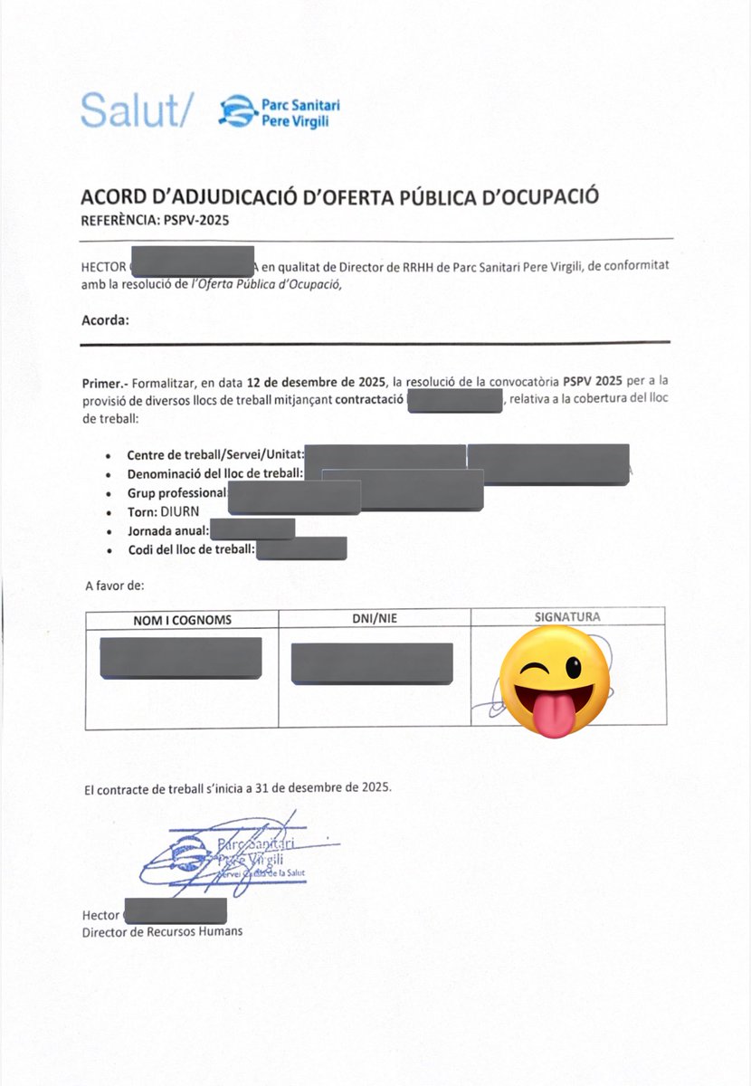 IGGY_LEON's tweet photo. Per fi sóc PERSONAL ESTATUTARI de la Generalitat de Catalunya… 🏥⚕️📑😁

#OPO2025
#Sanitat 
#Otorgaciódeplaces https://t.co/gLxojfusza
