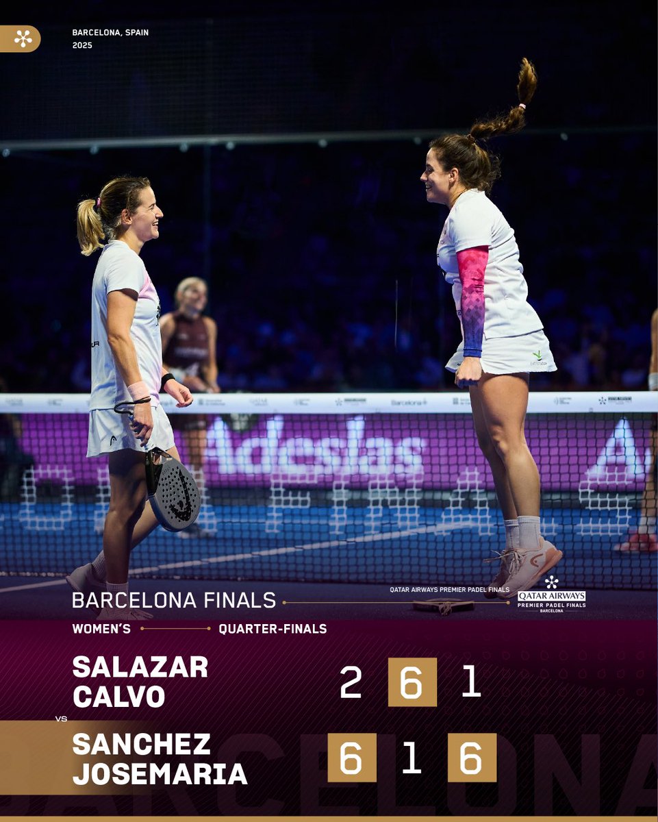 premierpadel's tweet photo. Semi-finals? Semi-finals. 🧨🪄

📲 Play Premier Predict: https://t.co/8qJ2nuQpeA  

#PremierPadel #QatarAirwaysPremierPadelFinals https://t.co/vDGkKsAvcu
