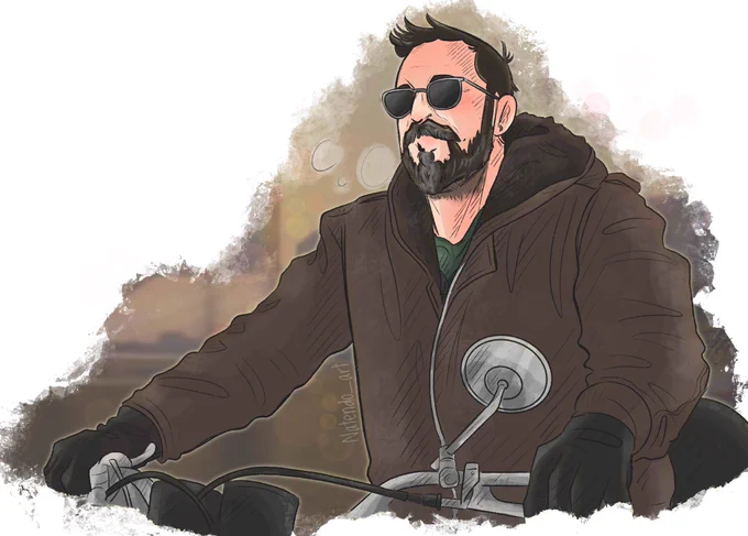 Robby looks so good on his motorcycle shsbsnsbsbbsnsnsn #thepitt #thepittseason2 #michaelrobinavitch #noahwyle #thepittfanart