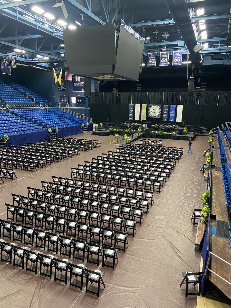 🎉Commencement Eve🎉

The JAR is ready to welcome all the graduates and their guests tomorrow!

9am ceremony, doors open at 8am
1pm ceremony, doors open at 12pm

Congratulations to all our <a href="/uakron/">The University of Akron</a> graduates! 🎓 

Go Zips 🦘