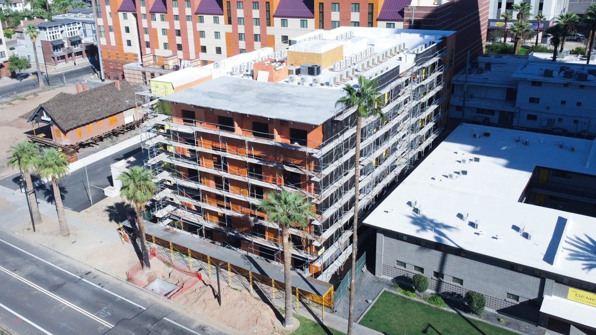 OverlandConstr1's tweet photo. Progress in motion at Greenprint on 3rd! Overland Construction is proud to continue building this project for OZ Development. Exciting milestones are taking shape every day! https://t.co/WpnBEPGJ4u