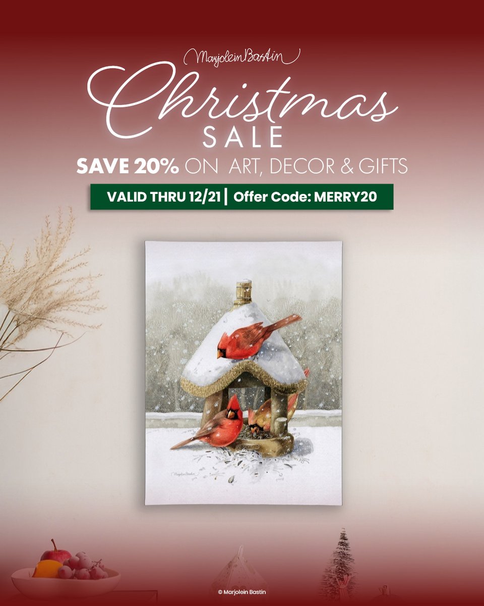 Enjoy 20% off Marjolein Bastin art, gifts, and décor at Wild Wings—filled with gentle florals, sweet wildlife moments, and serene natural charm.
Use code MERRY20 to save through 12/21!

Shop the collection: ow.ly/323G50XHXTr