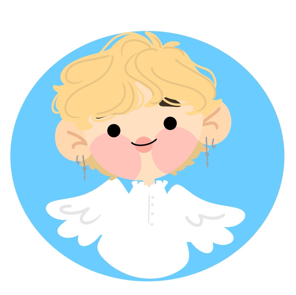 I got an A on my final! 🎉🎊🪅

Here is a little Angel Jimin a drew in celebration haha
