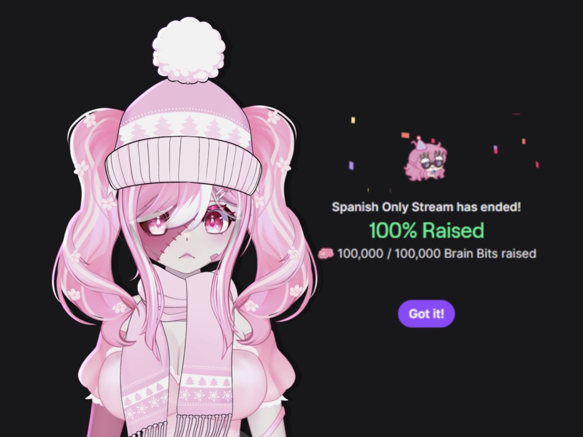 it did not take very long for chat to raise 100k
they asked for it, and today is the day, perdón digo que hoy es el día de solo  hablar español en mi stream!!
twitch.tv/eatfreshbrains
#ESvtuber