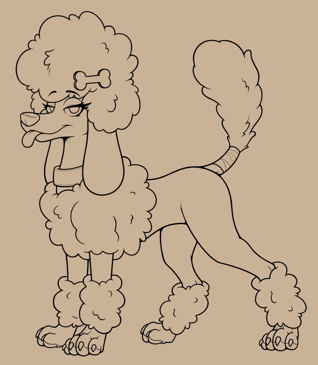Working on a Poodle OC for a friend