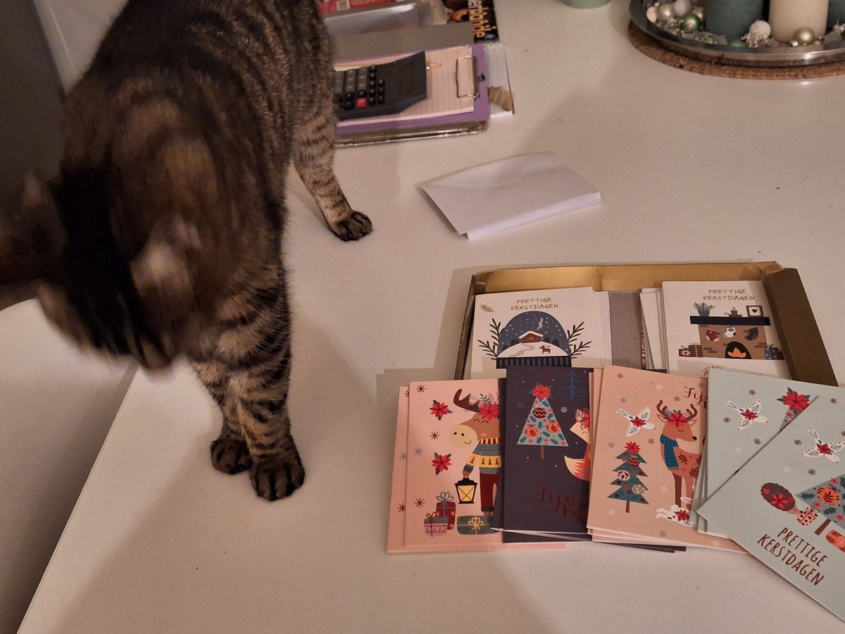 Beerw61x's tweet photo. Op het nippertje bij #Dag12 van #Foto_adventskalender van @josephiensierag Vandaag.
#PostMetHart
Vandaag kaarten gehaald, want natuurlijk sturen we nog steeds de zelf geschreven kaarten.
Alleen komt bij alles wat ik doe met Kerst Bommel weer nieuwsgierig kijken๐ฑ๐โค๏ธ https://t.co/RxtnSxk4SU