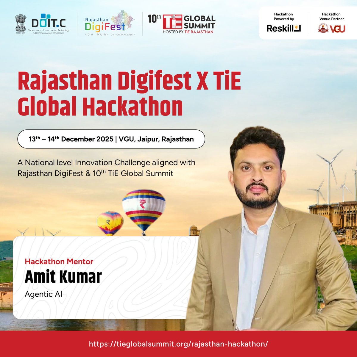 Reskilll's tweet photo. Honored to have top mentors join us at the Rajasthan Digifest X TiE Global Hackathon.

#SuhaniJain #VilsiJain #DRPRADEEPJHA #Amitkumar

Your leadership will inspire young builders across India.
Grateful to have you onboard! 🙌

#DigifestHackathon #Innovation https://t.co/HVQ6F7MFP6