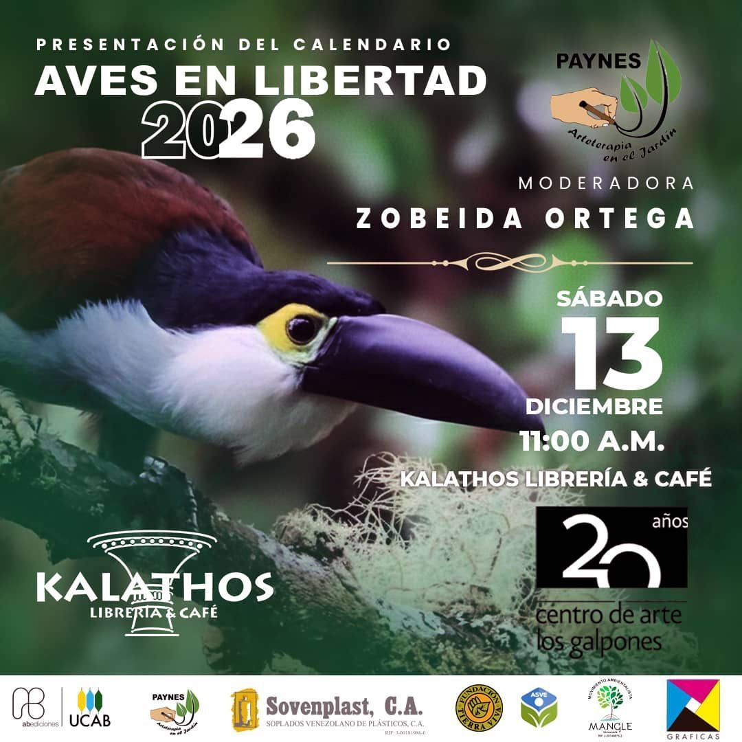 Por segundo año consecutivo, <a href="/UCABSustentable/">Sustentabilidad Ambiental 🌱 UCAB</a> brinda su apoyo a la edición y difusión del calendario "Aves en Libertad". Los invitamos muy cordialmente a la presentación de este proyecto: 

📍 Centro de Arte Los Galpones 
📆 MAÑANA 13 de noviembre del 2025
⏲️ A las 11:00 A.M.