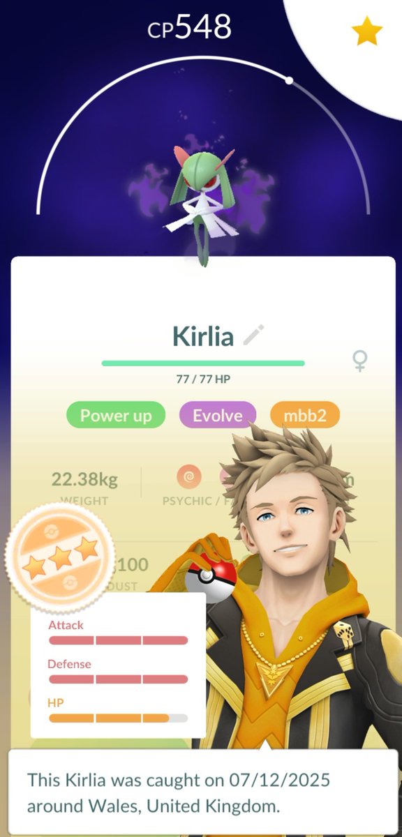 ZroWales's tweet photo. Forgot to post this, but managed to get a 96% Ralts from a Shadow Raid 🤩
#PokemonGO https://t.co/0cMKIjZ8qD
