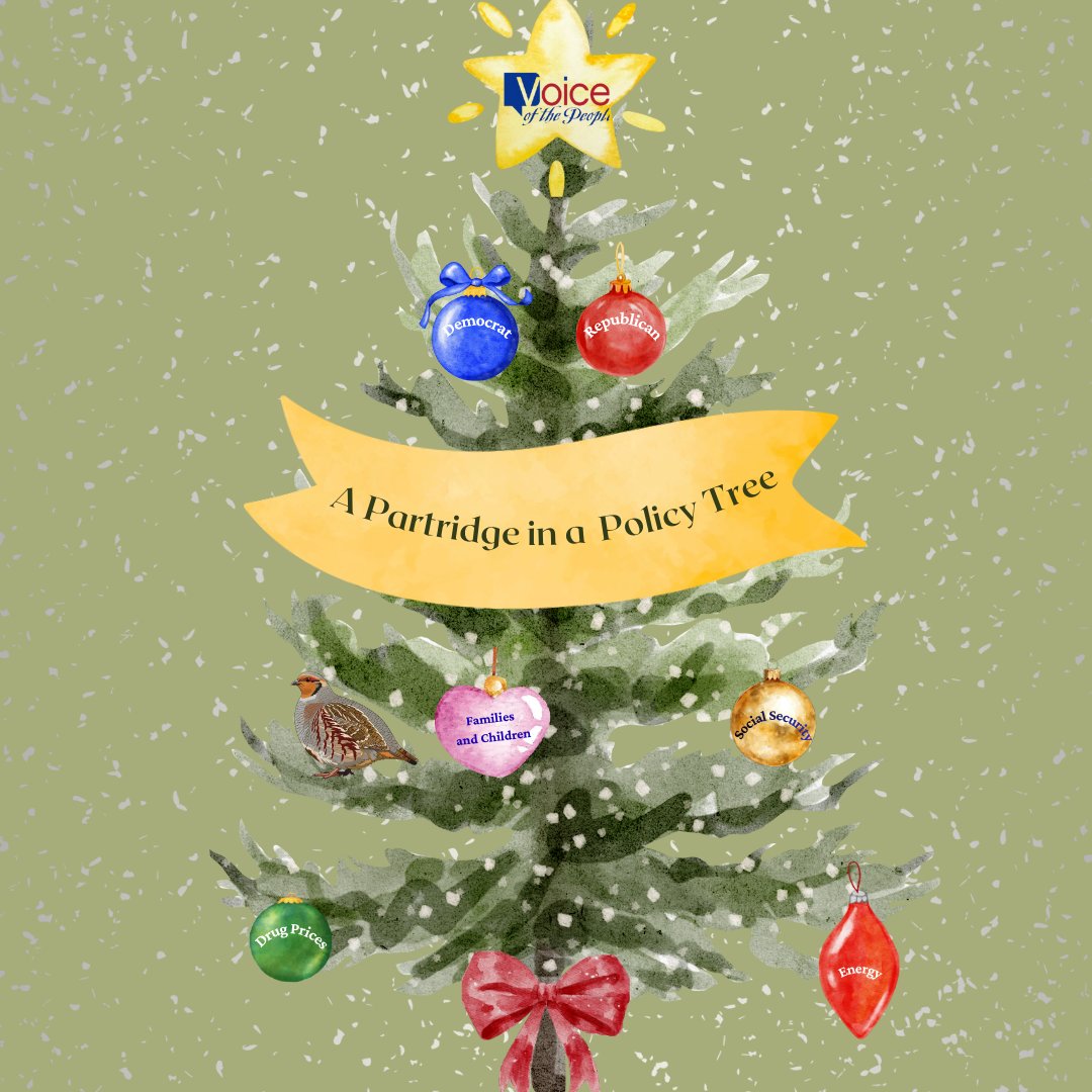 Today kicks off the 12 Days of Common Ground, starting with a partridge in a policy tree. Each day, we’ll highlight one policy area where Americans across the political spectrum agree from our CGOAP list: vop.org/common-ground/

Stay tuned in the coming days for more findings!