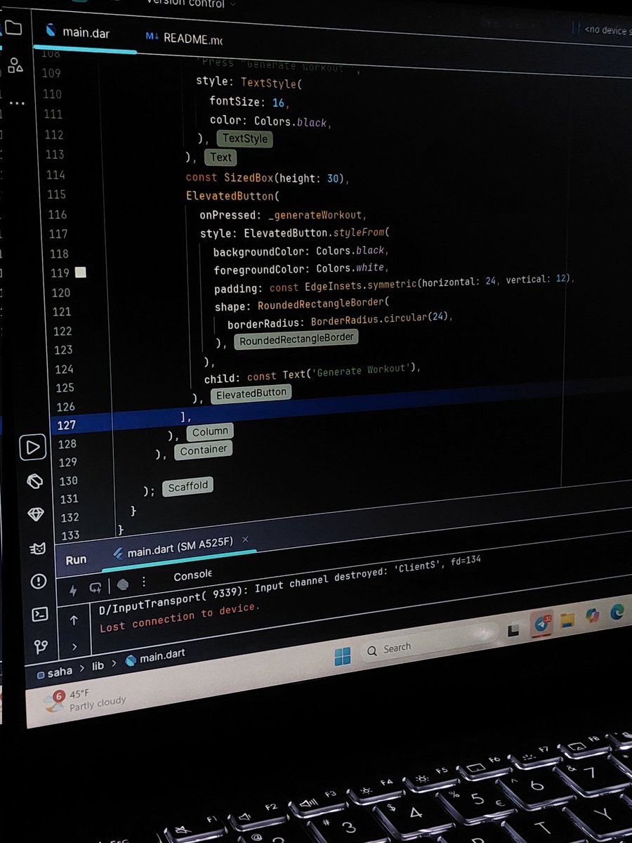 Bhruzimhdse's tweet image. New Flutter project! Built a tiny workout generator as my first real challenge. It’s simple, but projects like this are exactly where progress starts 💻✨
@mansouri_a17984 
@CodeToInspire 
@f_forough 

#Flutter  #coding  #programming