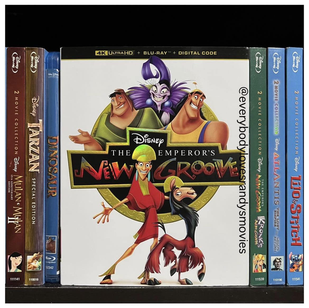 RandysMovies's tweet photo. Movie: #TheEmperorsNewGroove (2000)

Starring: #DavidSpade #JohnGoodman #EarthaKitt #PatrickWarburton #WendieMalick #BobBergen #TomJones #JohnFielder

Directed By: #MarkDindal

#4kBluRay 
#MovieNerd 
#MovieCollector
#4kBluRayCollection 
#MovieCollection 
#MovieBuff
#DisneyAnimation
#PhysicalMedia
#FilmTwitter 🦙