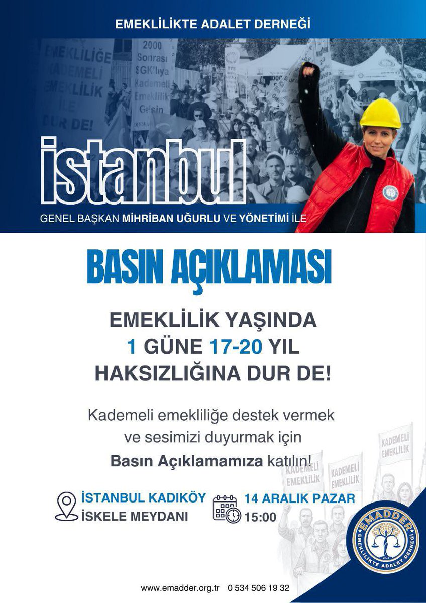 DEVAZeliha_aksy's tweet photo. #Emader
Aynı pirim ve çalışma süresini sahip yurttaşlar arasındaki farkın kaldırılması için verdikleri haklı mücadelenin #DEVA partisi olarak yanınızdayız .
@mihribanugurluu
@adil_kademe
@ETTDER1999
@istanbuldadeva @istanbulkadinda @A_HakanAgaoglu https://t.co/YGHhV8Wjn6