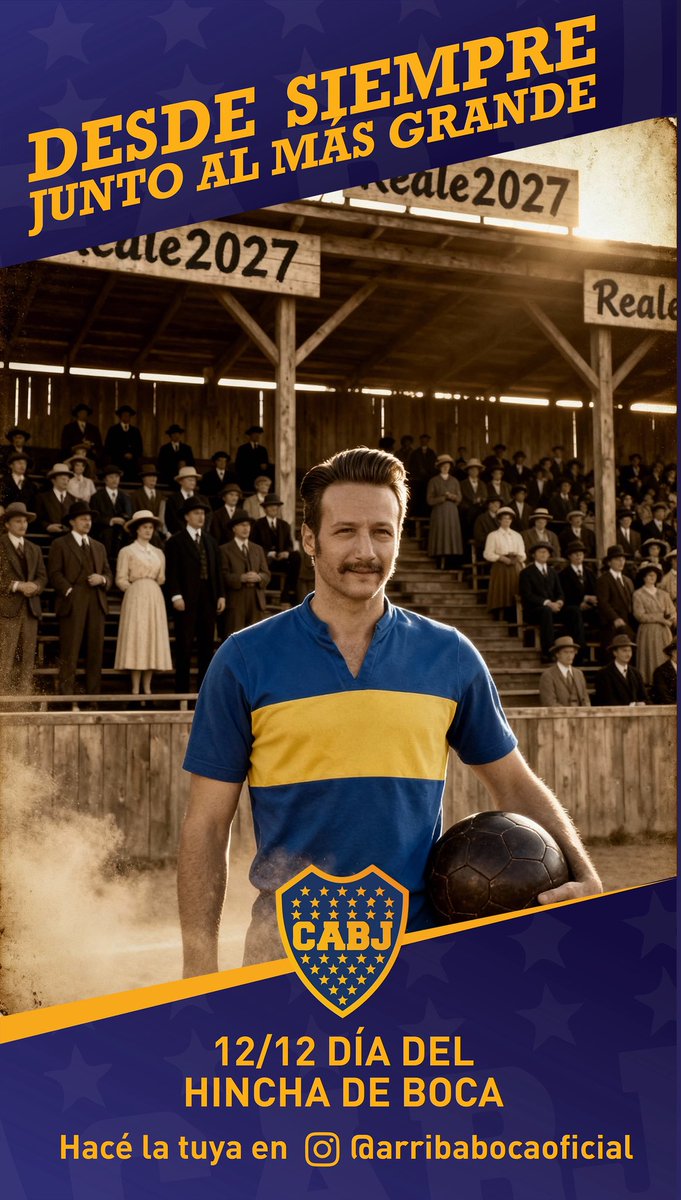 Feliz dia gente!!!! 💙💛💙 
Vayan al IG @arribabocaoficial si quieren que la gente de <a href="/ArribaBocaOf/">Arriba Boca</a> les haga una foto como esta! 😎