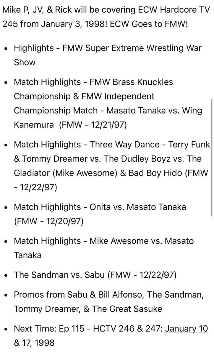 Extreme ECW Live Cast tweet media