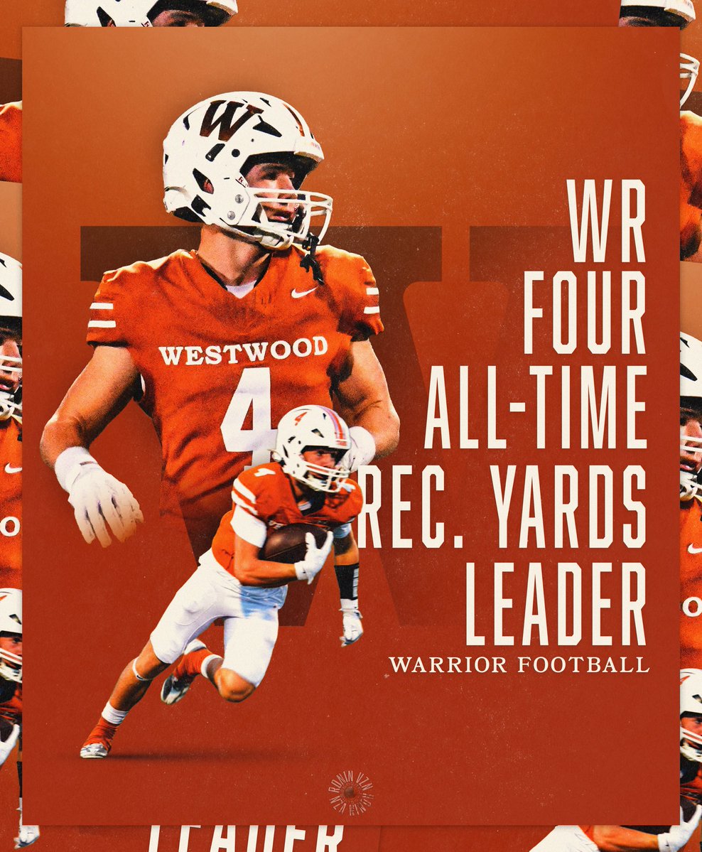 WWHSWarrior's tweet image. Your official All-Time Receiving Yards Leader 🥇

#ElevateTheStandard | #RecruitWestwood

@CoachWard2