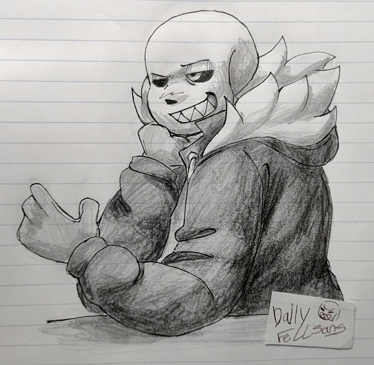 dailyfellysansy's tweet image. ★ day 114.
I really don't like drawing with pencil, but meh
#fellsans #underfellsans