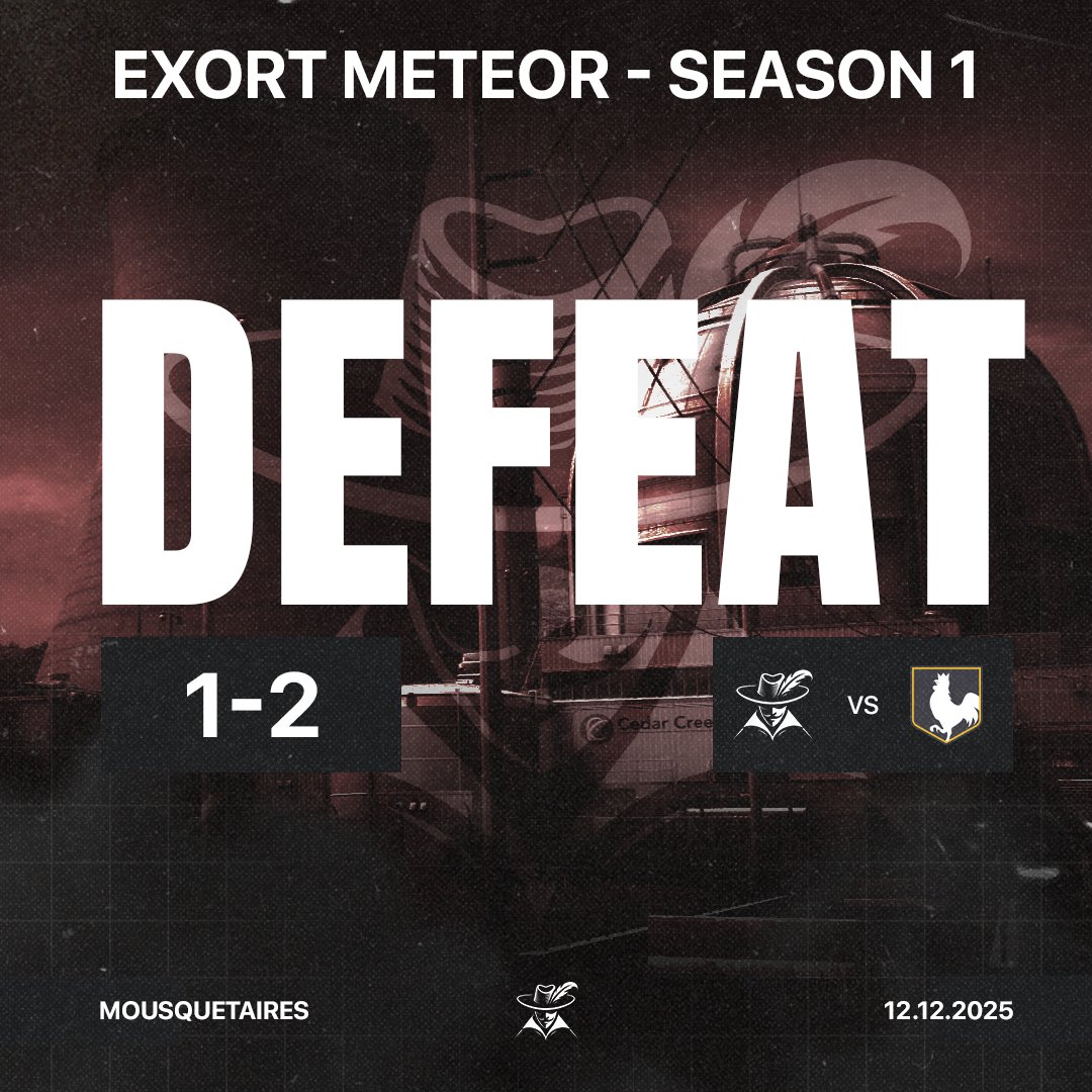 That's 0-1 in <a href="/esports_exort/">Exort</a> Meteor.

Long road ahead, heads up, full focus on the next one.
GGs to Los Kogutos.
#MQT #MQTWIN