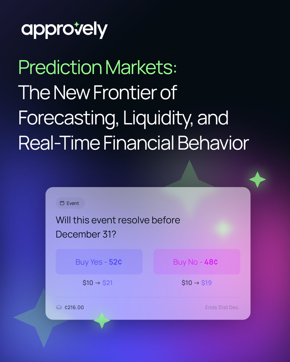 Prediction markets are heating up, and they’re way more than forecasts.

They show how liquidity forms, how risk is priced, and how people actually behave when real money is on the line.

This is real-time financial behavior in action.
Read more ↓
zurl.co/eZZrc