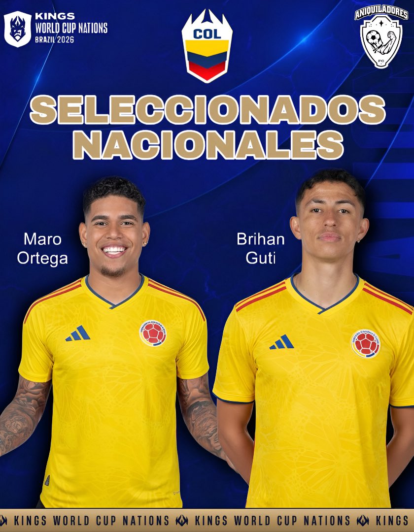 Nuestros 2 jugadores que representarán a <a href="/colombiakwcn/">Selección Colombia 🇨🇴⚽️</a> en el mundial de naciones 🇨🇴🇨🇴🇨🇴

Mucha suerte a nuestros Aniquis <a href="/Maroortega10/">Alejandro Ortega ⚽️</a> <a href="/BGuti011/">Guti</a> ❤️🖤🤍