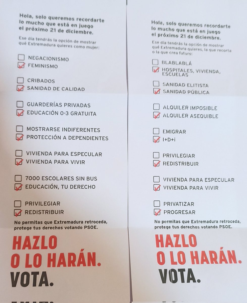 A la izquierda el voto por correo a mujeres y a la izquierda el que llega a los hombres. 
Esto no es machismo, no? 
Flipante... <a href="/PSOE/">PSOE</a>
