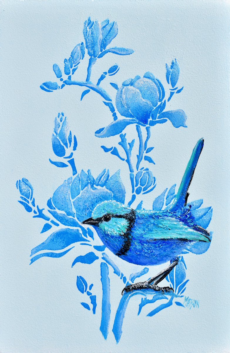 JanMatsonArt's tweet image. Fairywren and Magnolia Flowers - decorative bird art. 🩵💙🩵 
jan-matson.pixels.com/featured/fairy…
A painting of a Fairywren perched on a blue magnolia branch.
janmatson.com  

#DecorativeBirdArt #InteriorStyling #HomeDecorIdeas #DesignerWallDecor #InteriorDesignArt #JanMatsonArt