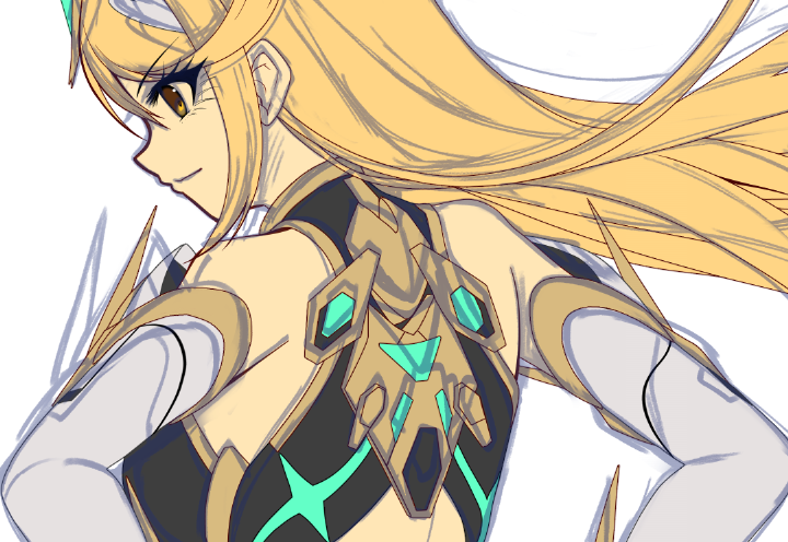 ヒカリ(ゼノブレイド2) 「aura farmin wip」|🅶🅸🅶🅸🛠🐇SAKURACON AA2133のイラスト